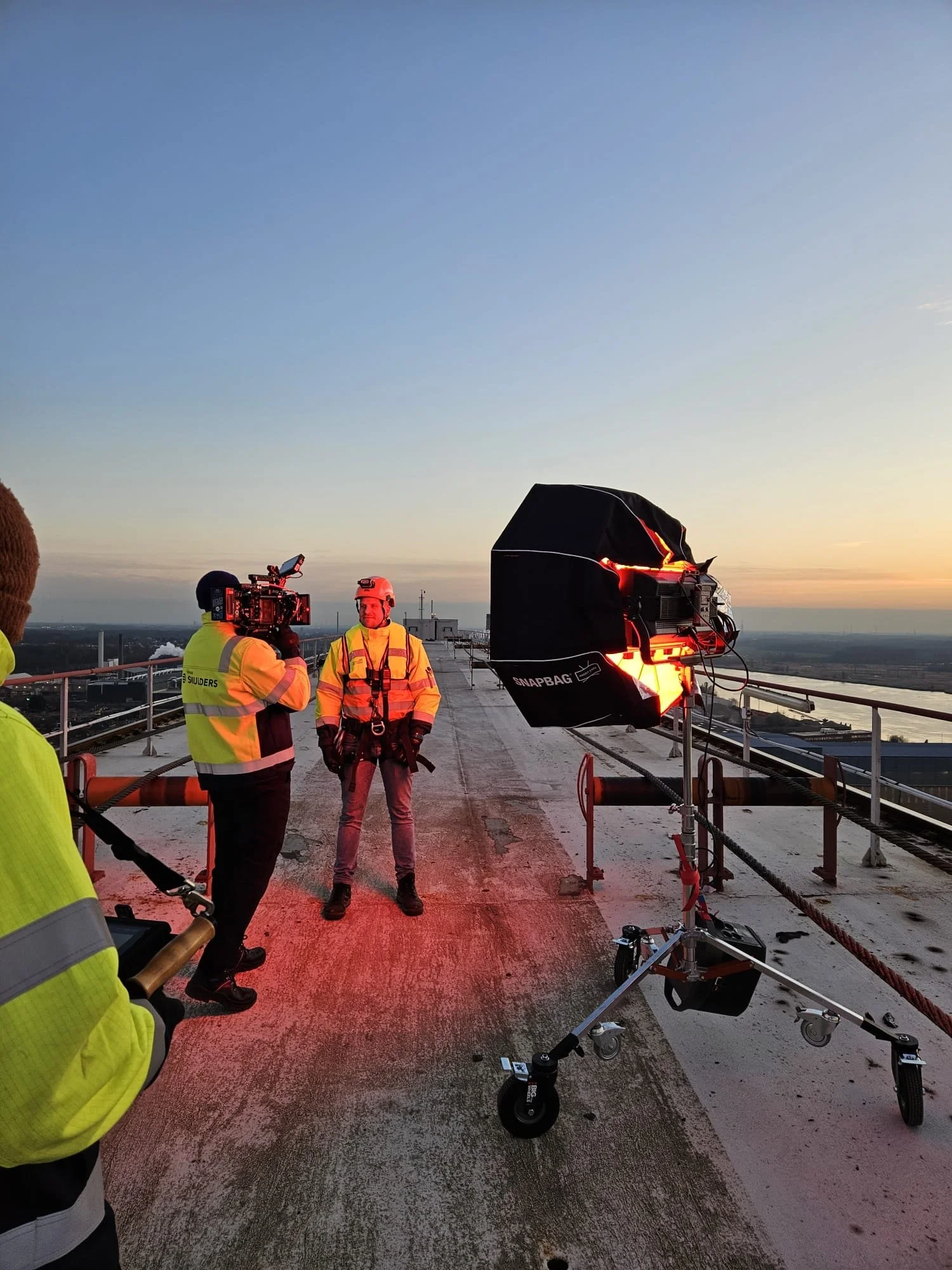 Whywise Production Crew on location at Smulders Projects - Industrial Cinema