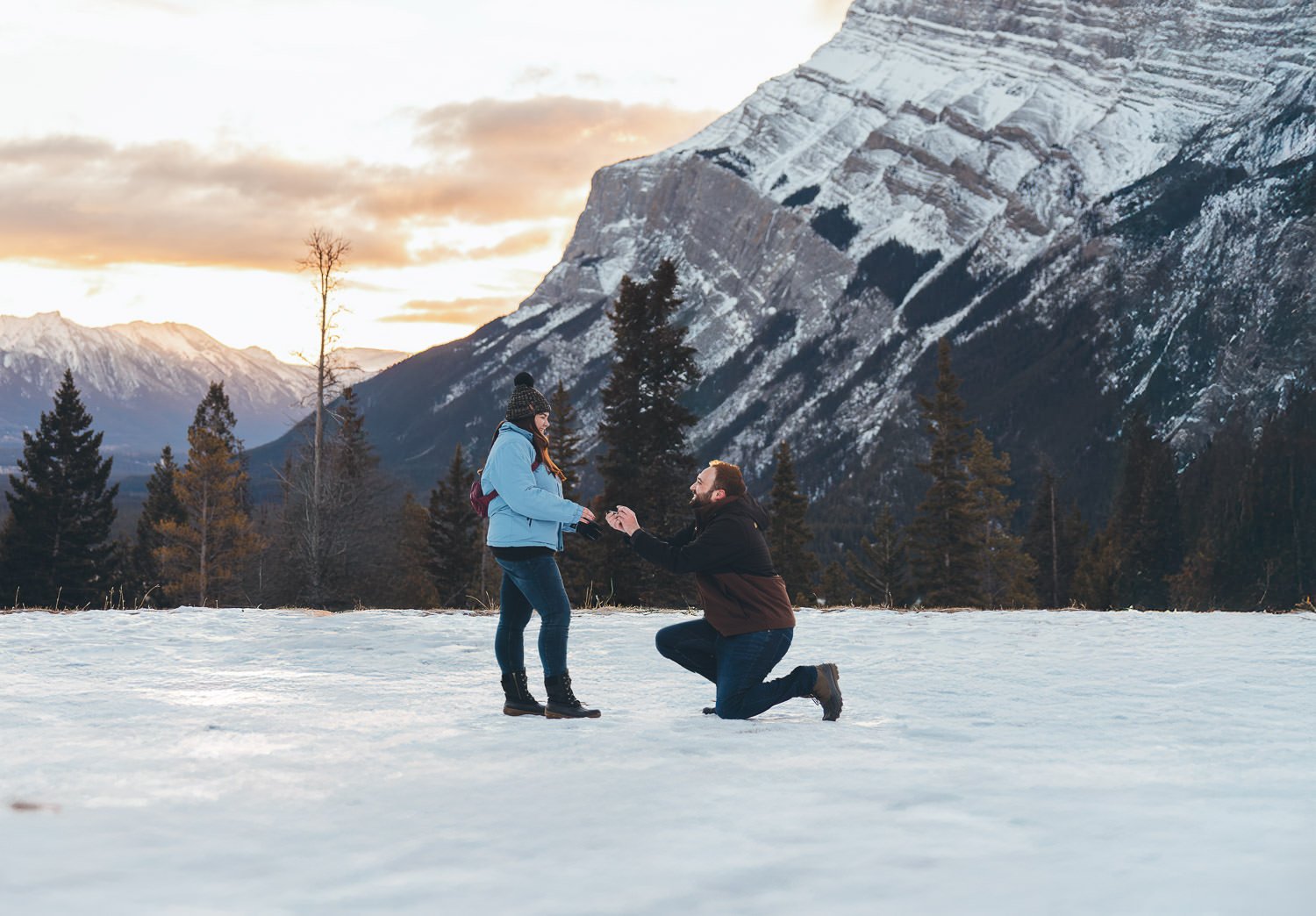 Tunnel Mountain Reservoir in winter, with snow-covered landscapes and crisp mountain air.
