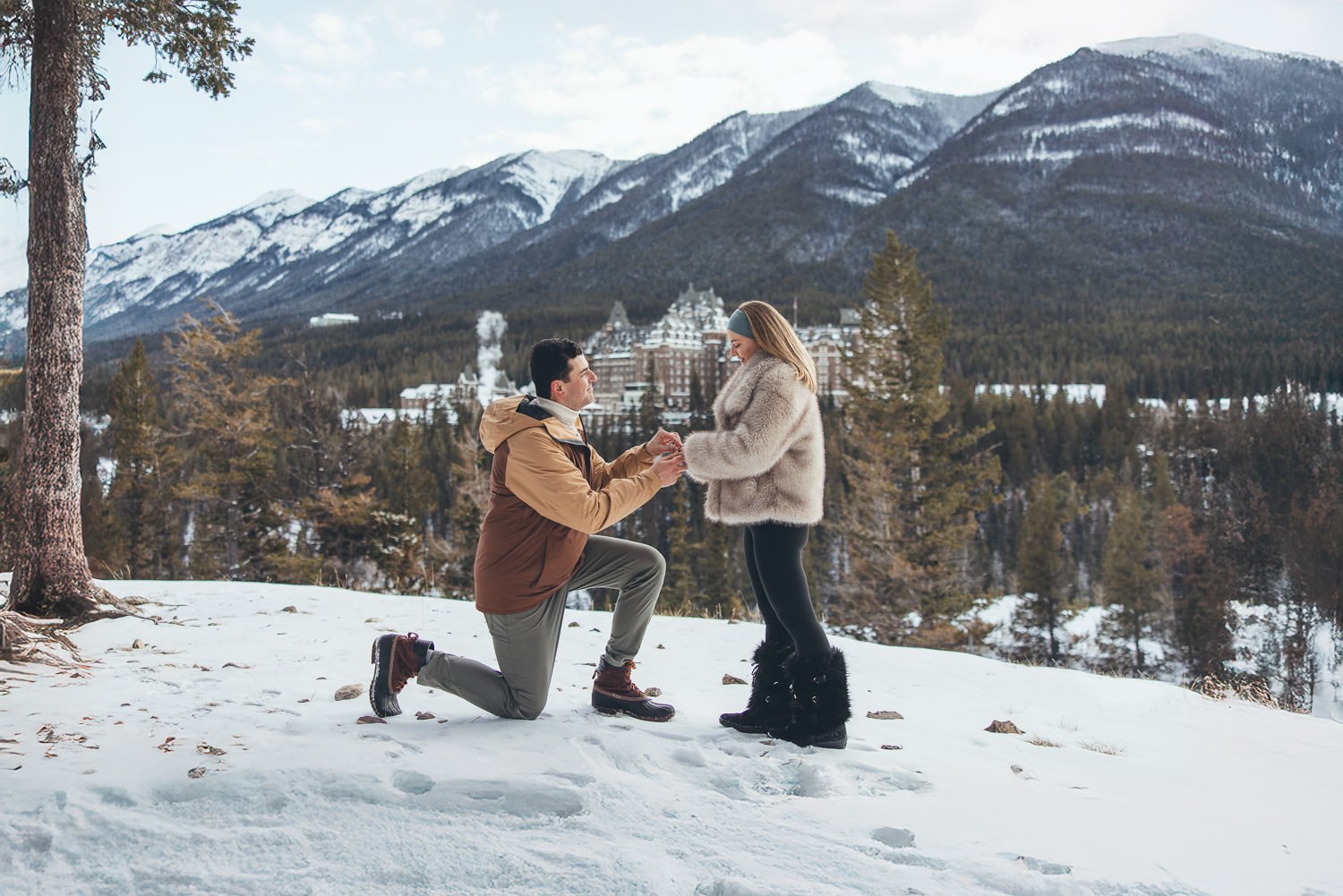 Surprise Lookout in winter, with snow-covered peaks and a frosty landscape under a serene sky.