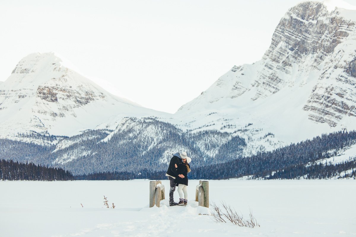 Bow Lake in Winter