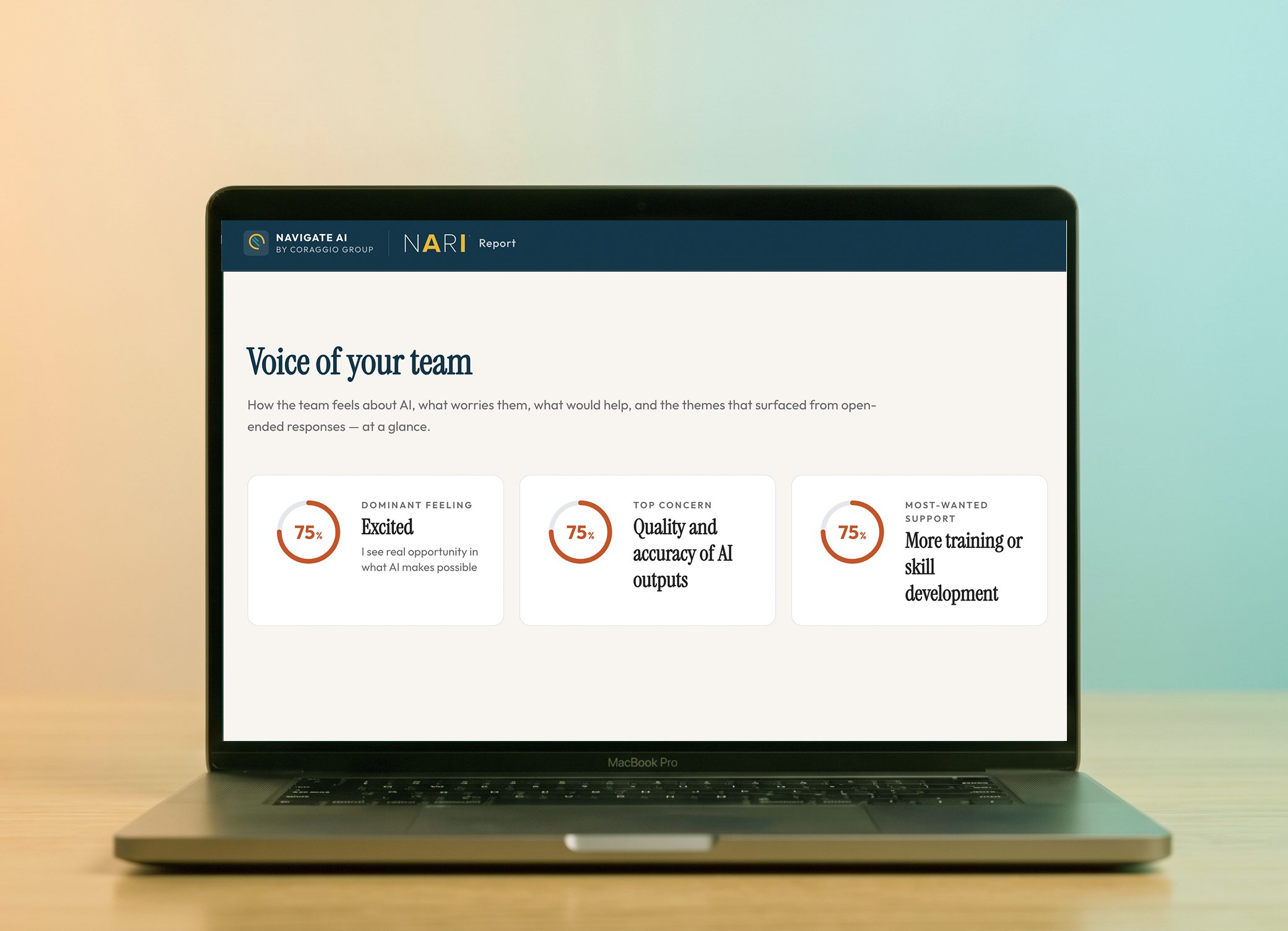 Sample NARI assessment — Voice of the organization