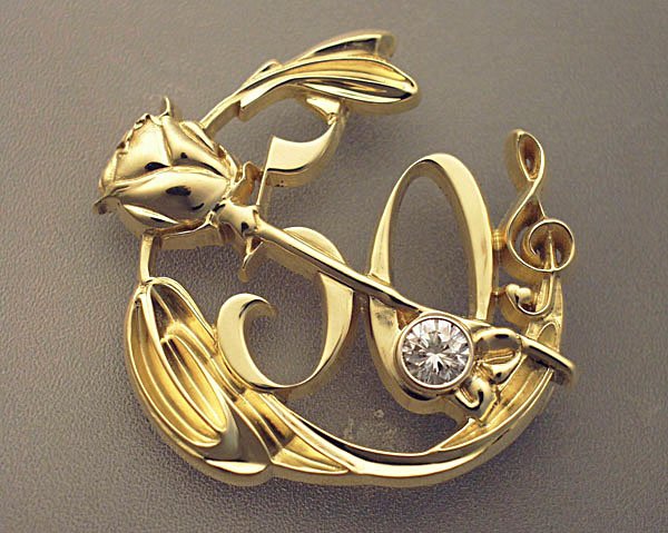 Diamond Anniversary Broach