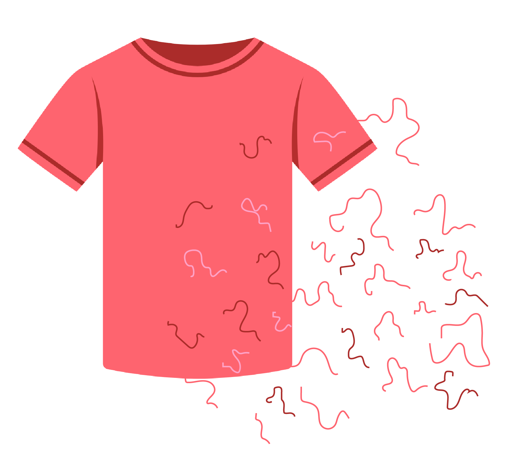 T-shirt shedding icon