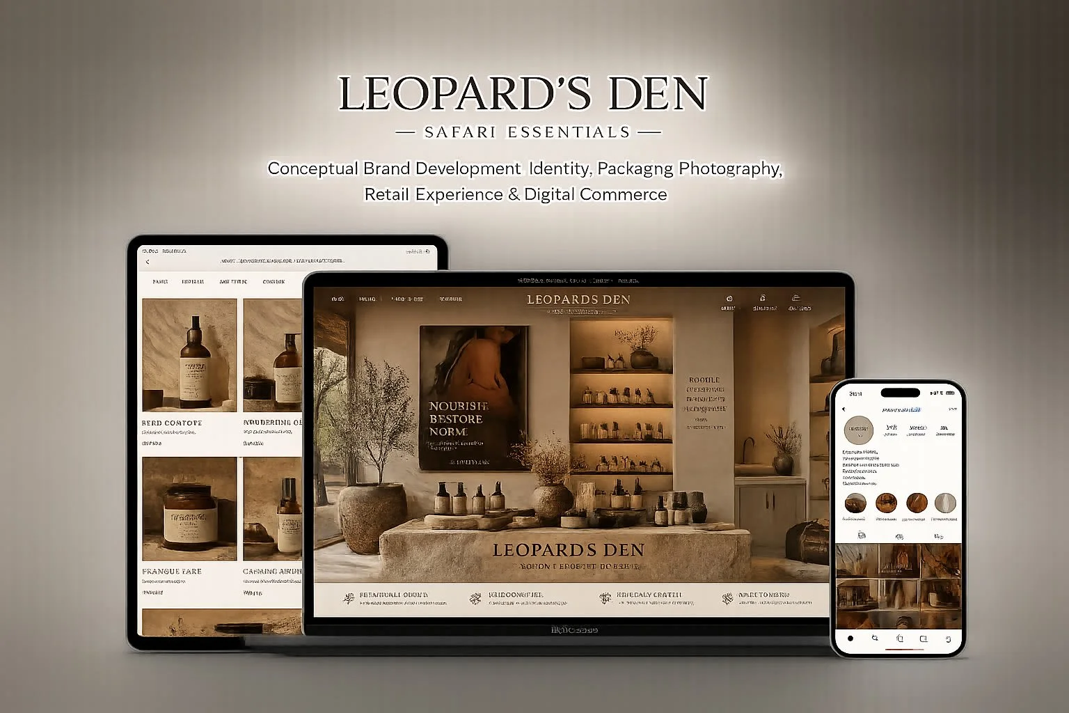 Leopard's Den range and packaging