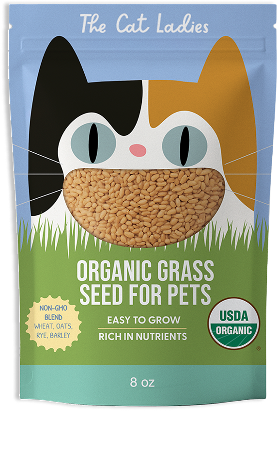 The Cat Ladies — Organic Grass Seed for Pets pouch