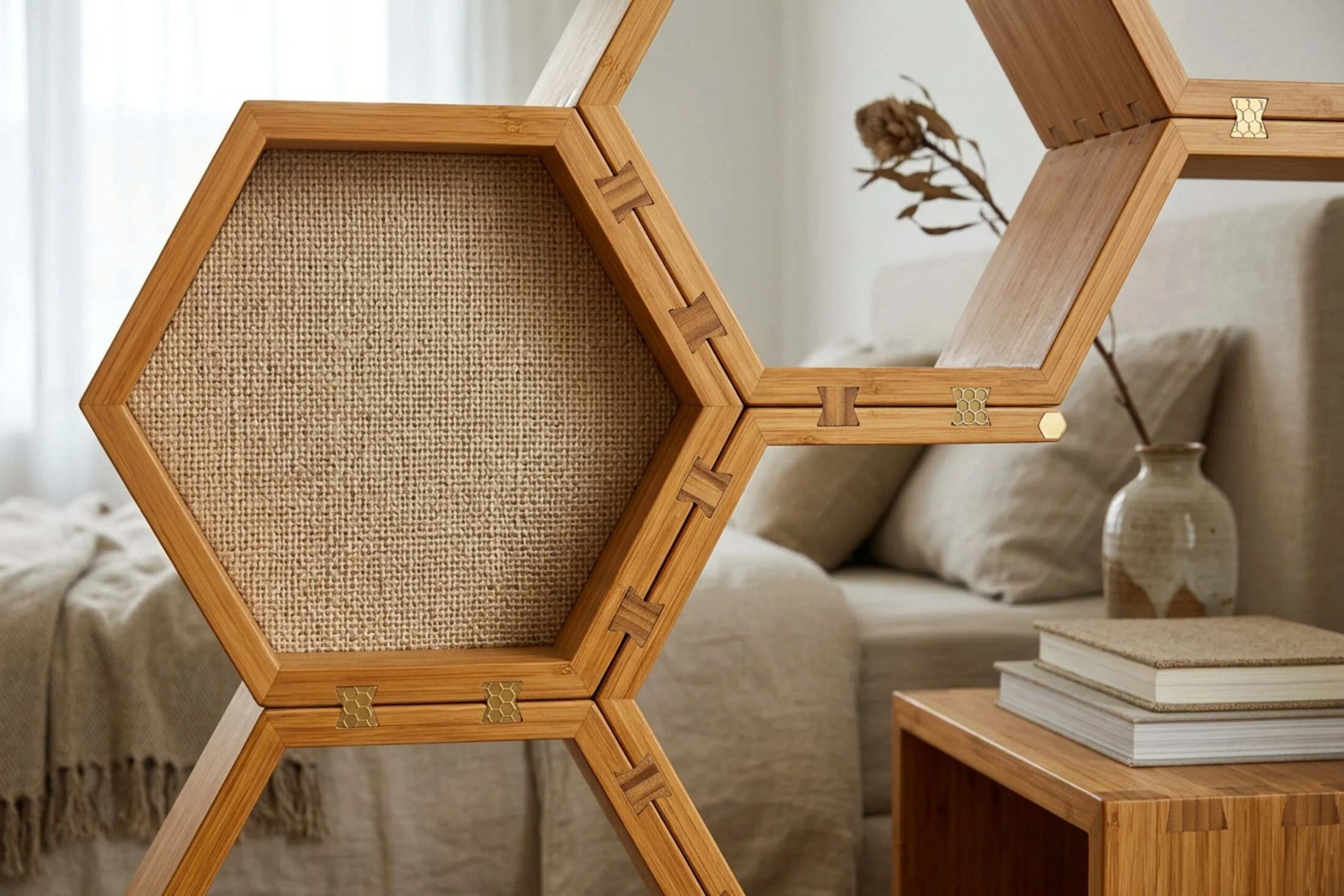 Honeybee Hexagon hexagonal joinery detail