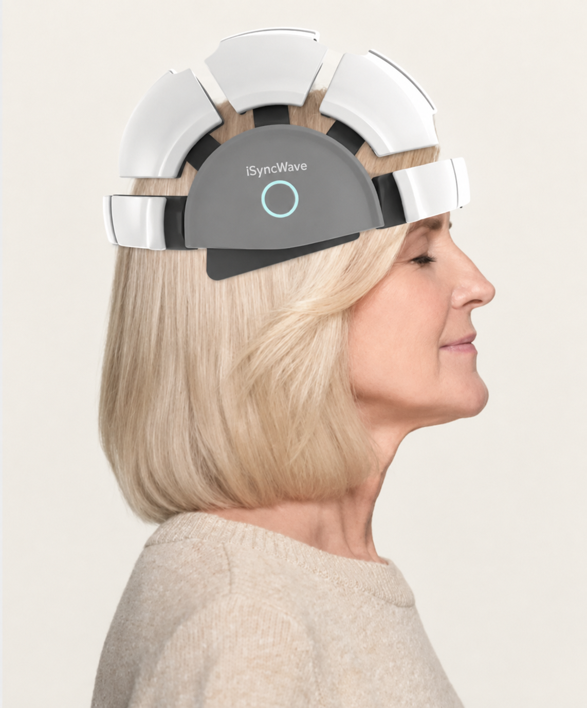 A neurotechnician fitting a non-invasive qEEG sensor cap for brain mapping