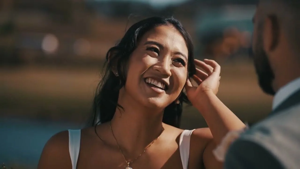 Sydney and Chris at Greek Peak in their wedding film