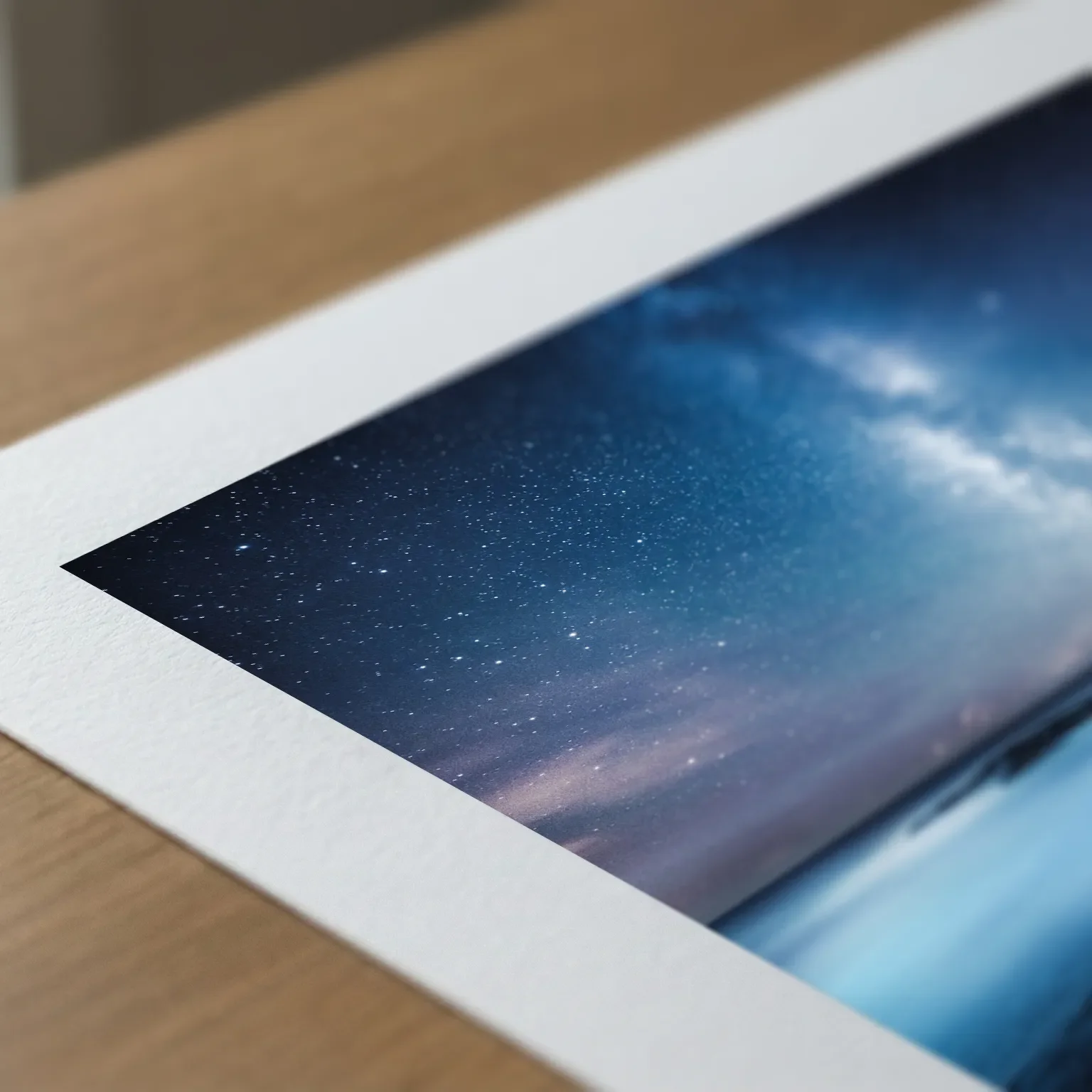 Close up of Hahnemühle paper and signing process