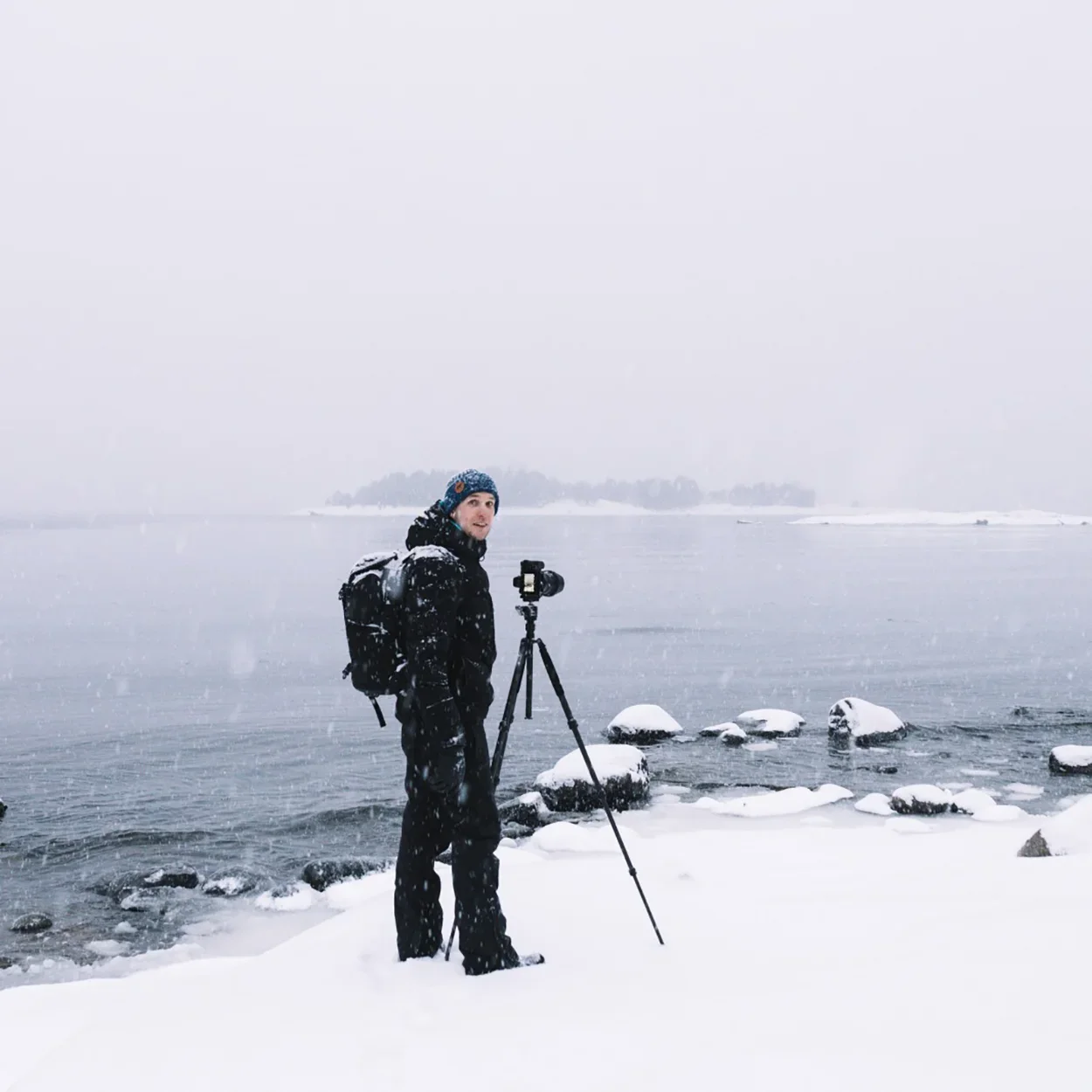 Mikko Lagerstedt working in the field