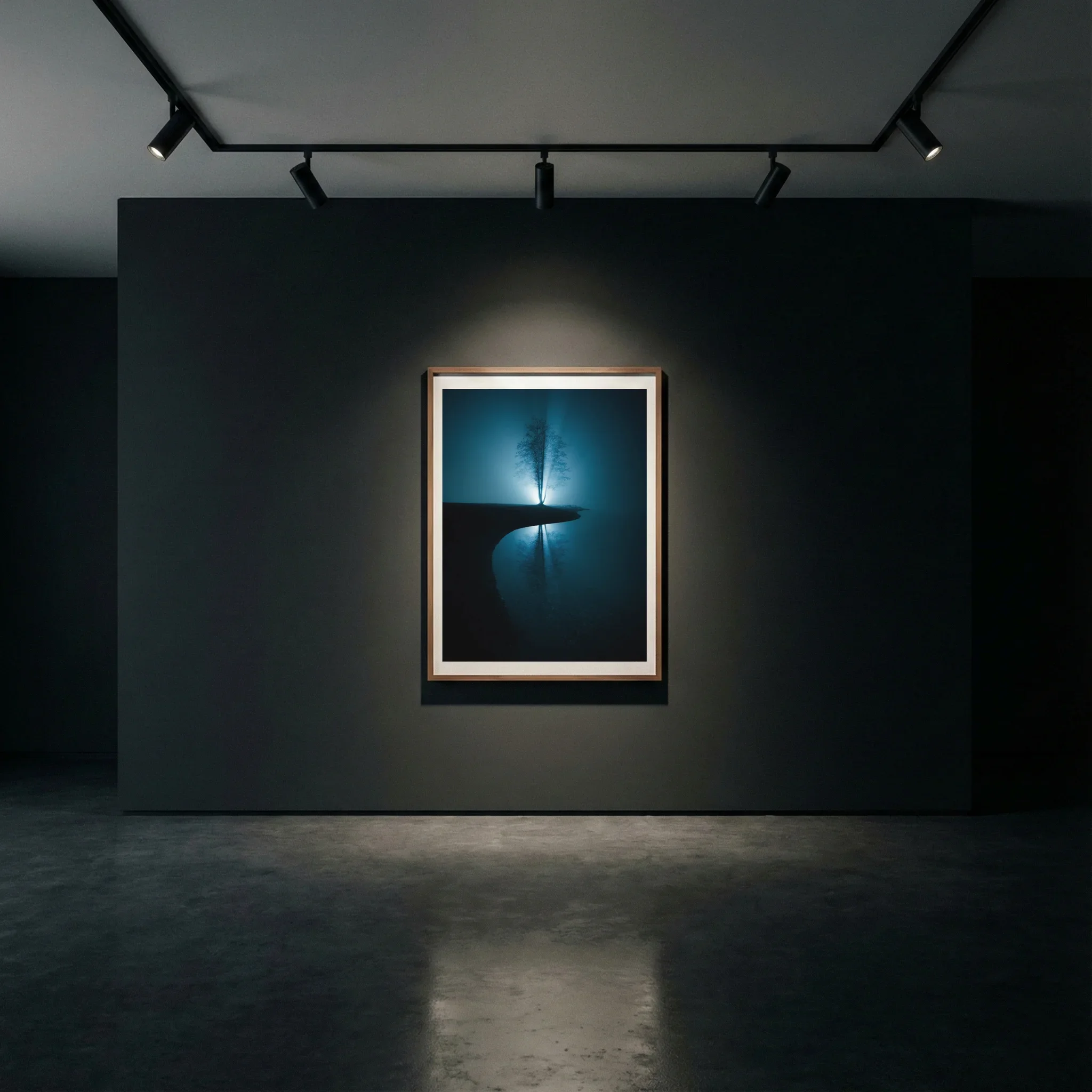 Understated photography integrated into a high-end corporate setting