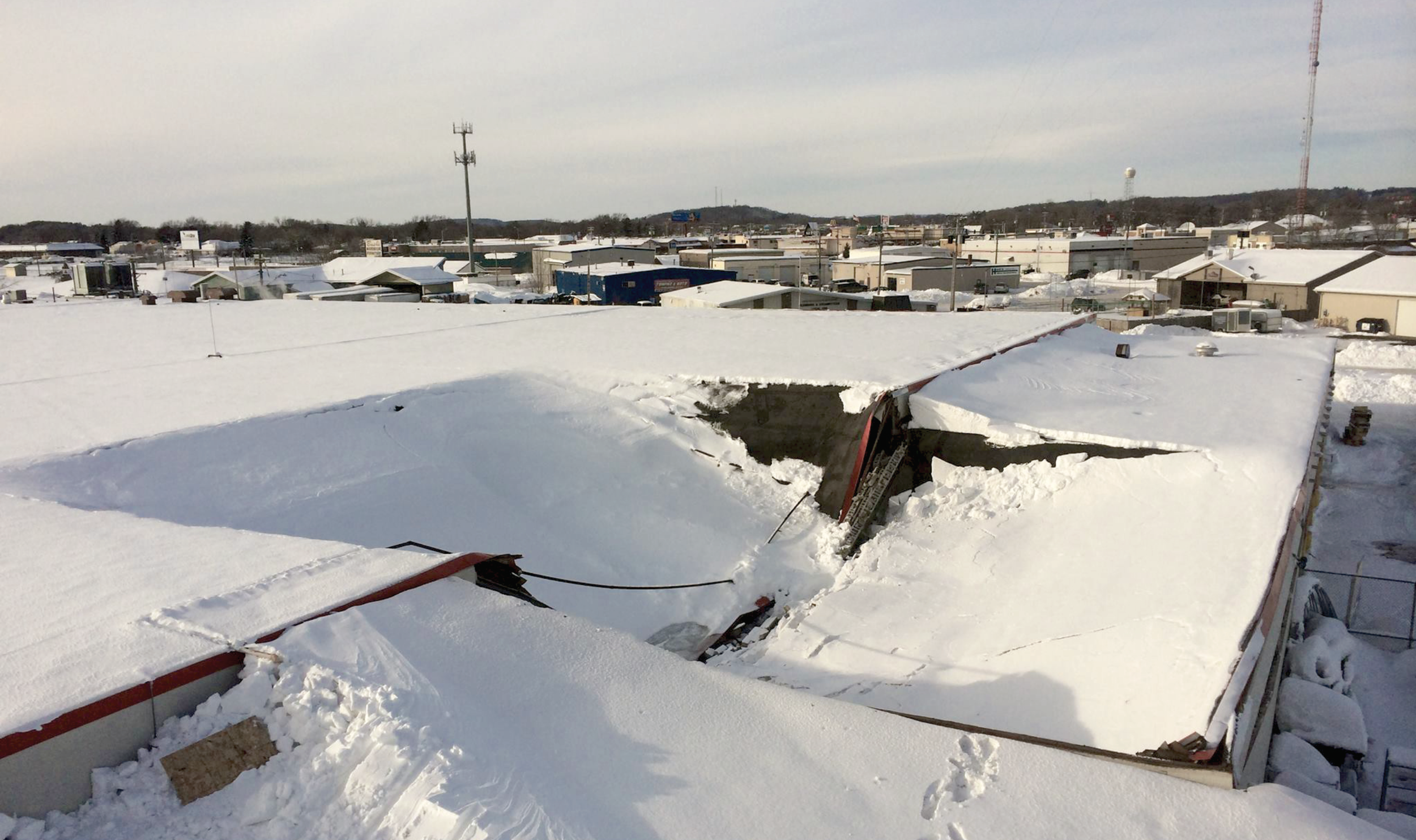 Roof collapse damage