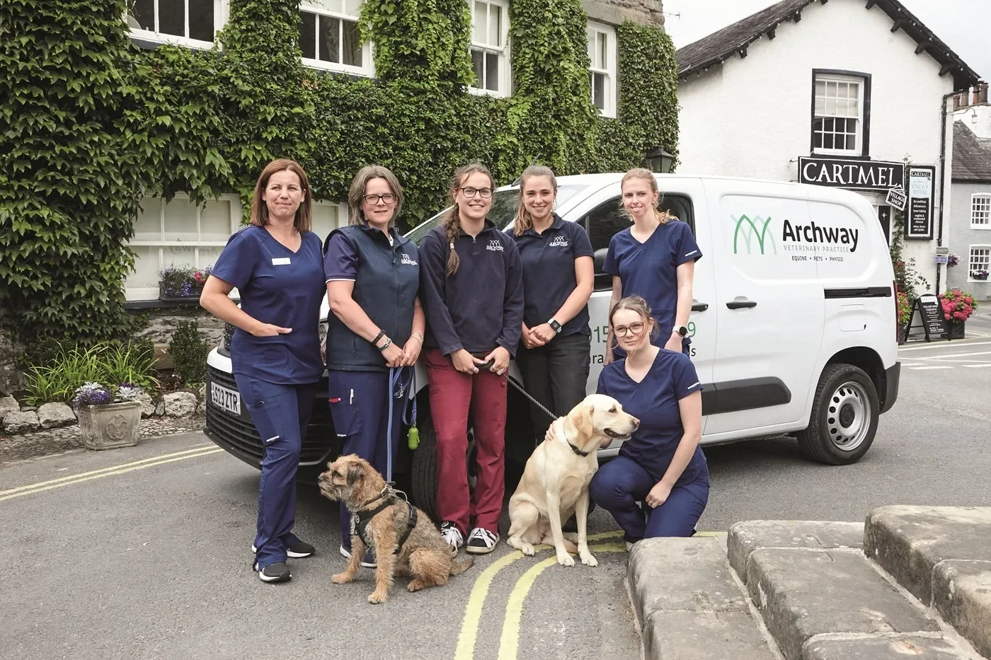 The veterinary team caring for a pet at Archway Vets