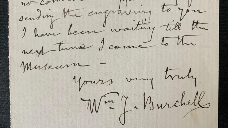 William Burchell Letter 1855