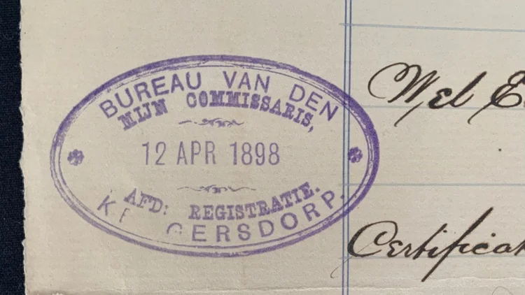 Office of the Mine Commissioner 1898