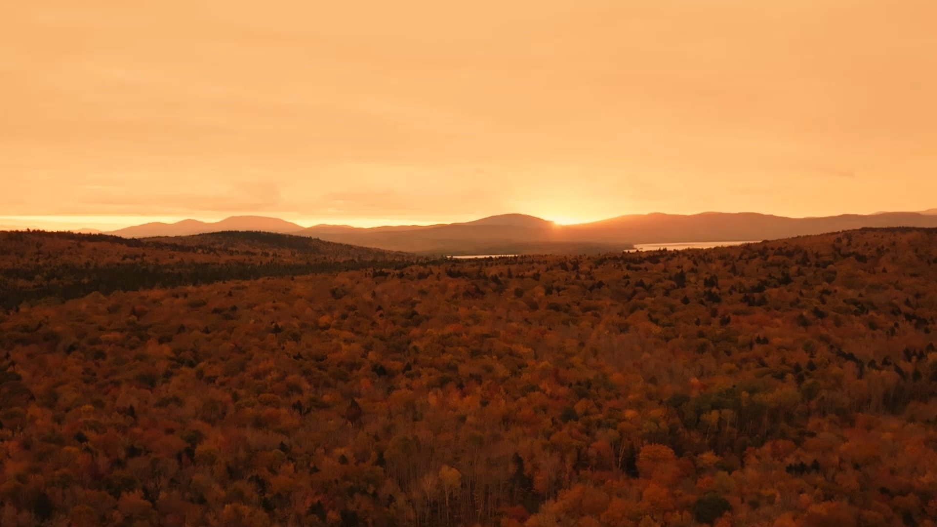 overcast red view of mountain