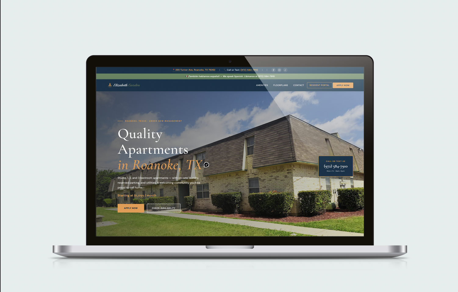 Elizabeth Garden website screenshot