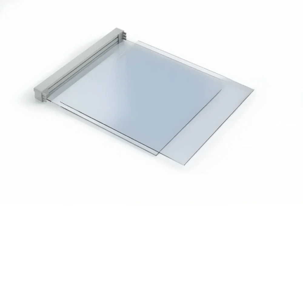 Second PET glazing panel inserted into the parallel groove of WindowKits Volya