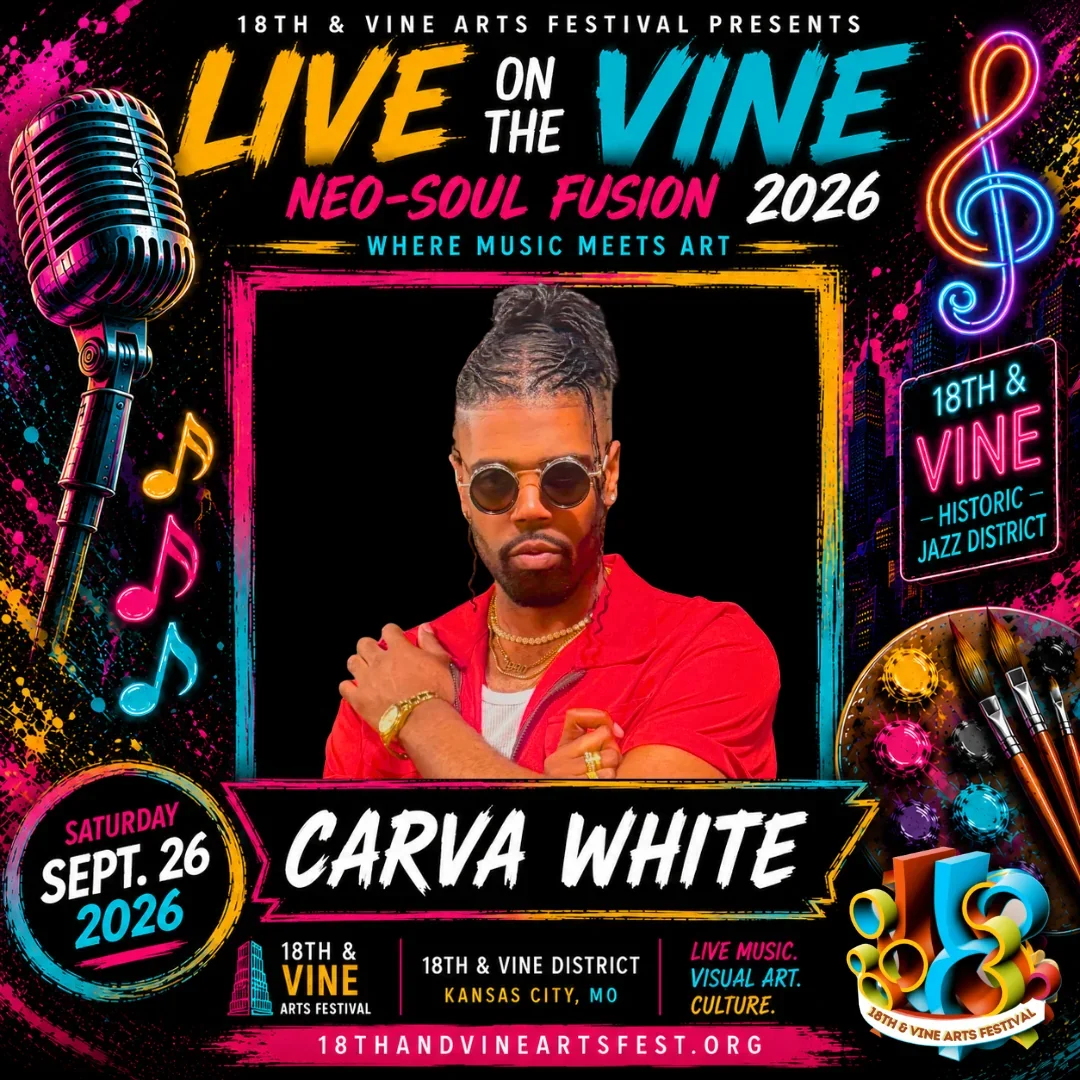 Carva White — Live on the Vine contestant festival flyer