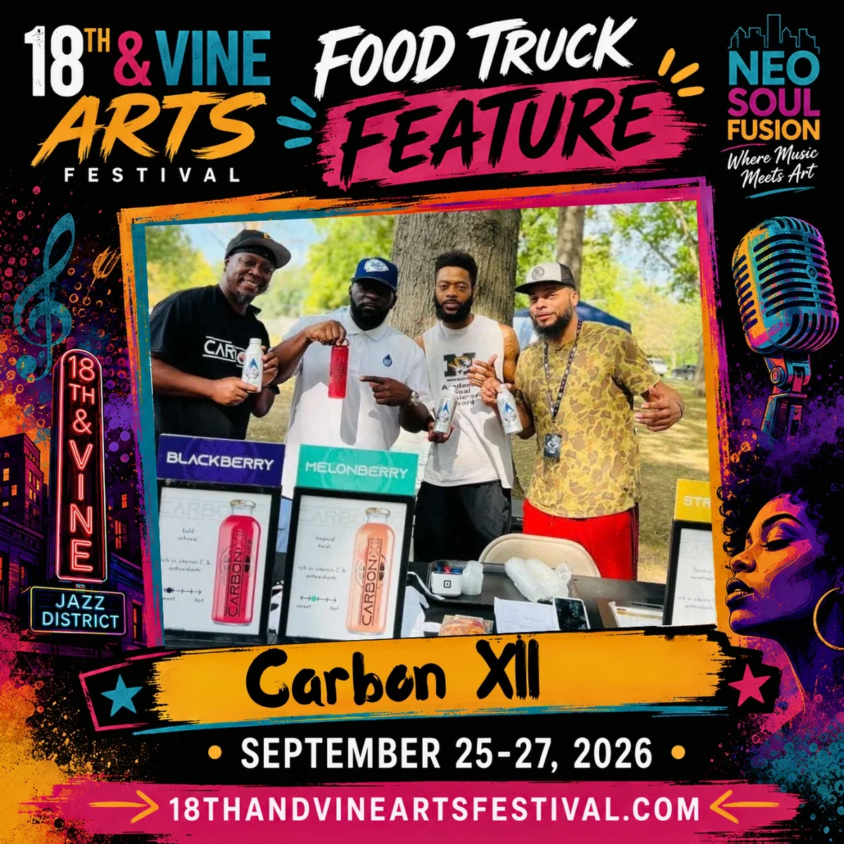 Carbon XII — Food Truck Feature festival flyer