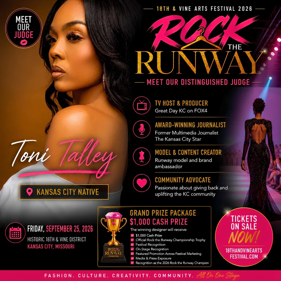 Toni Talley — Rock the Runway judge festival flyer