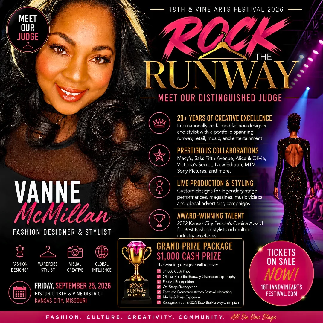 Vanne McMillan — Rock the Runway judge festival flyer
