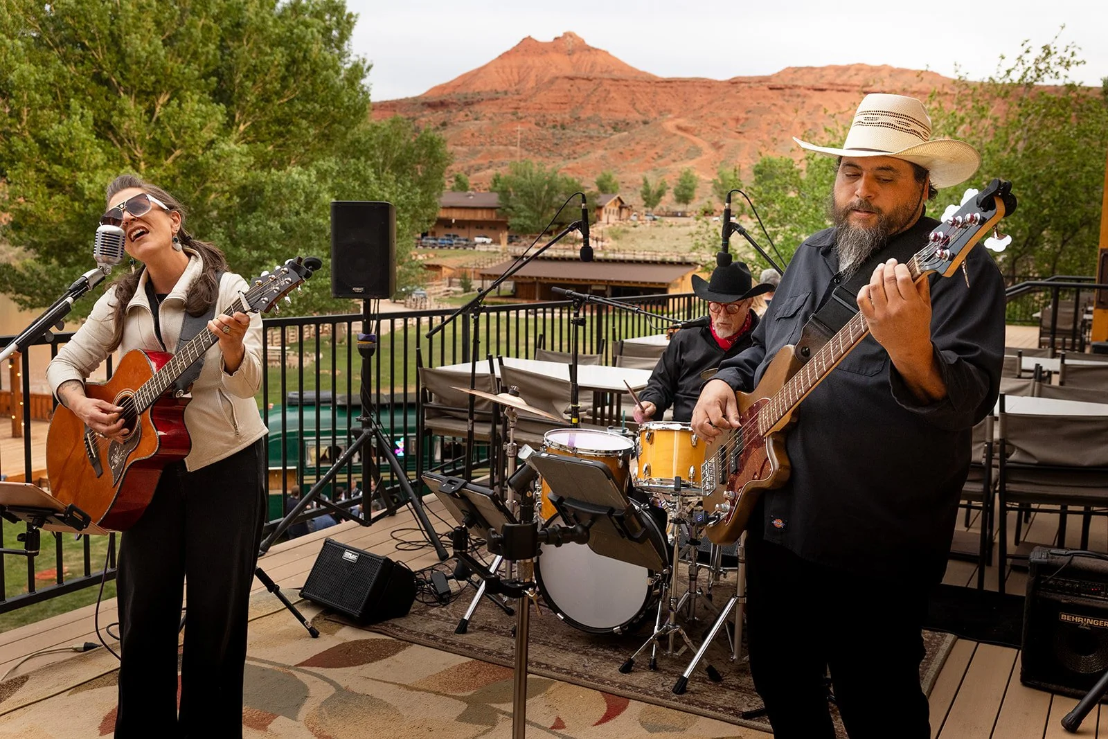 Toni and the Enablers performing at a wedding reception
