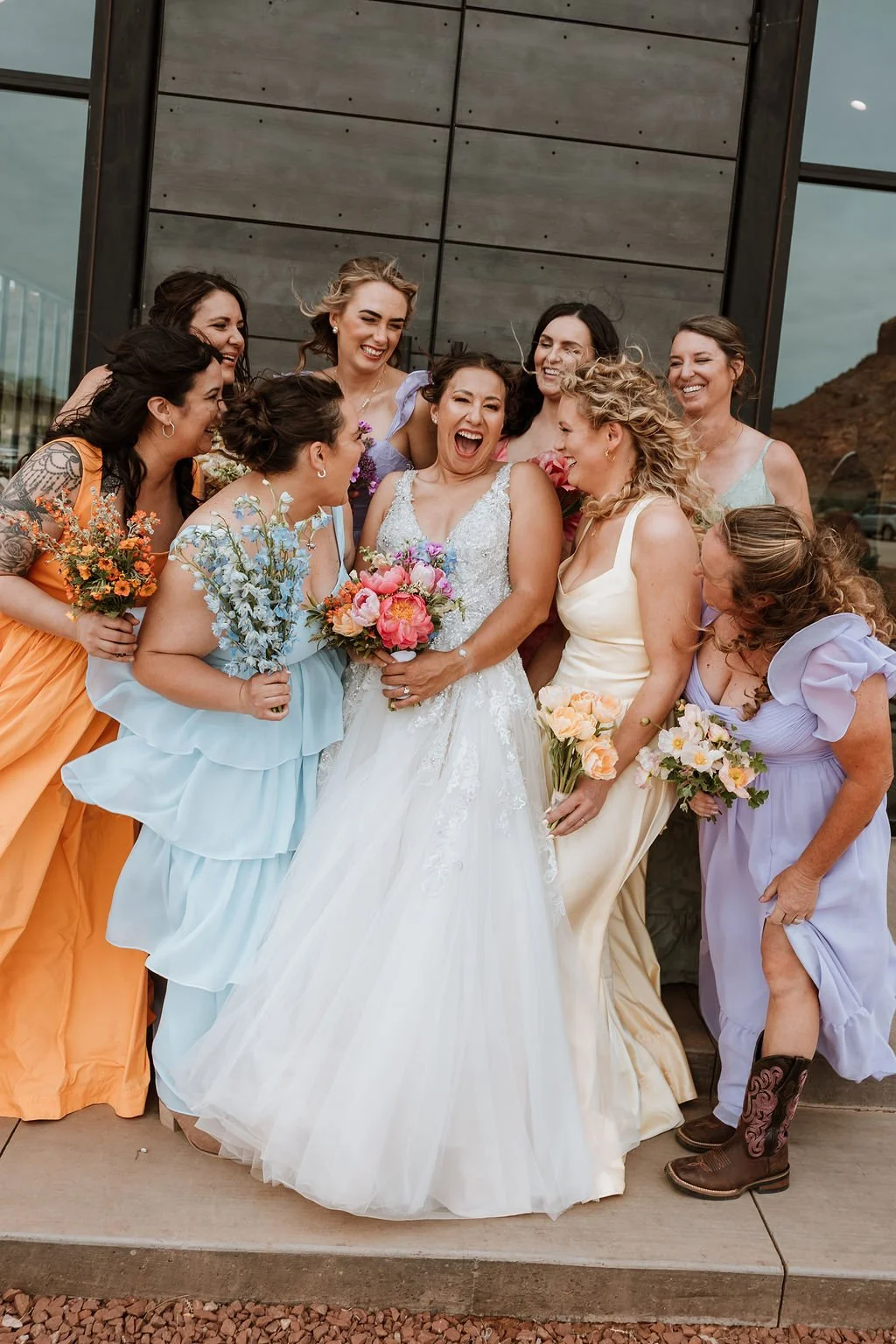 Emma and Sam wedding florals by Tangled Sage