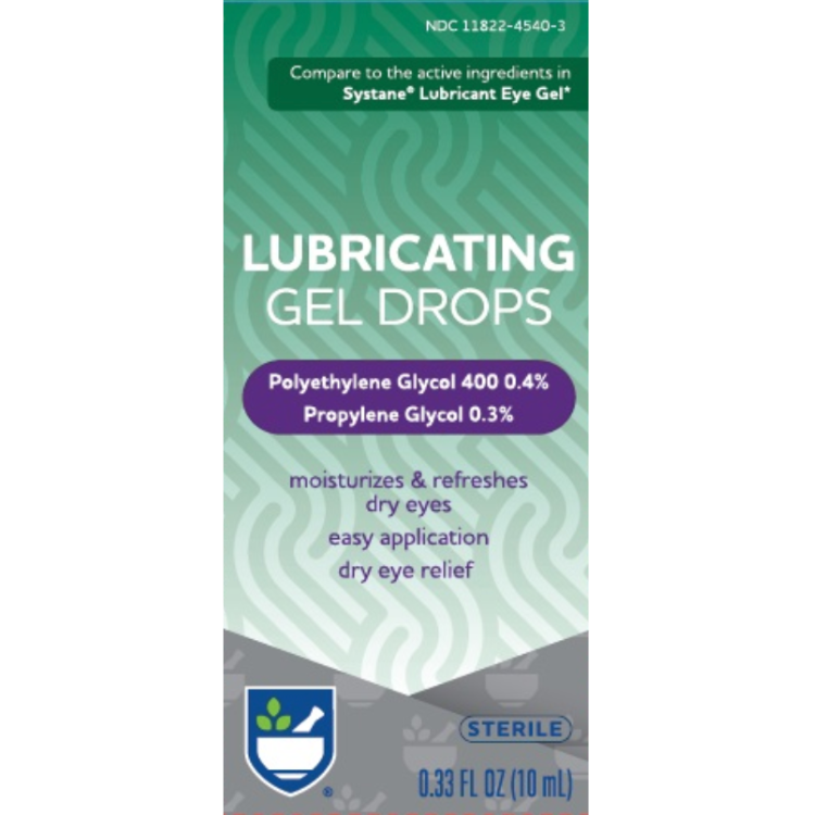 Rite Aid Lubricating Gel Drops Polyethylene glycol 400 0.4% Propylene glycol 0.3%