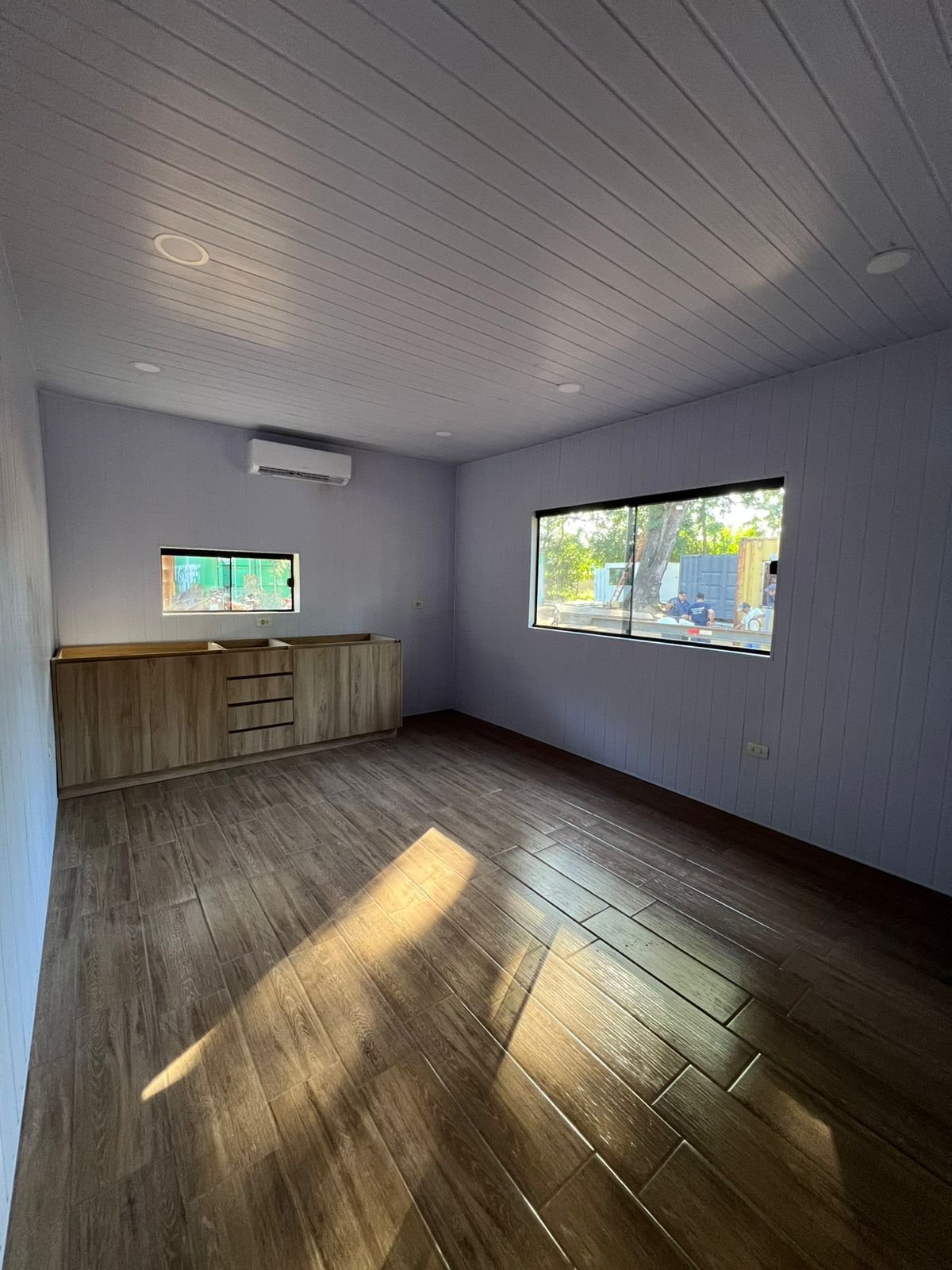 Oficina contenedor revestimiento PVC interior