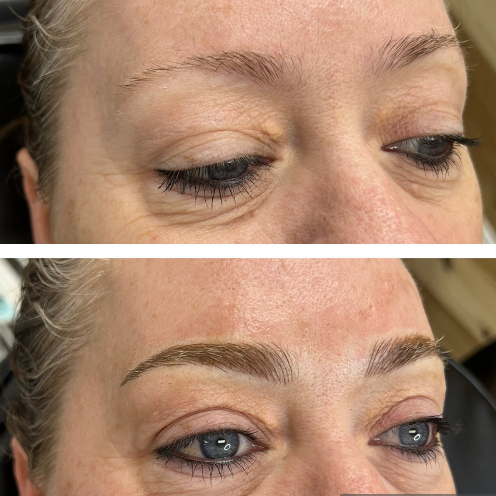 PMU brows permanent makeup results