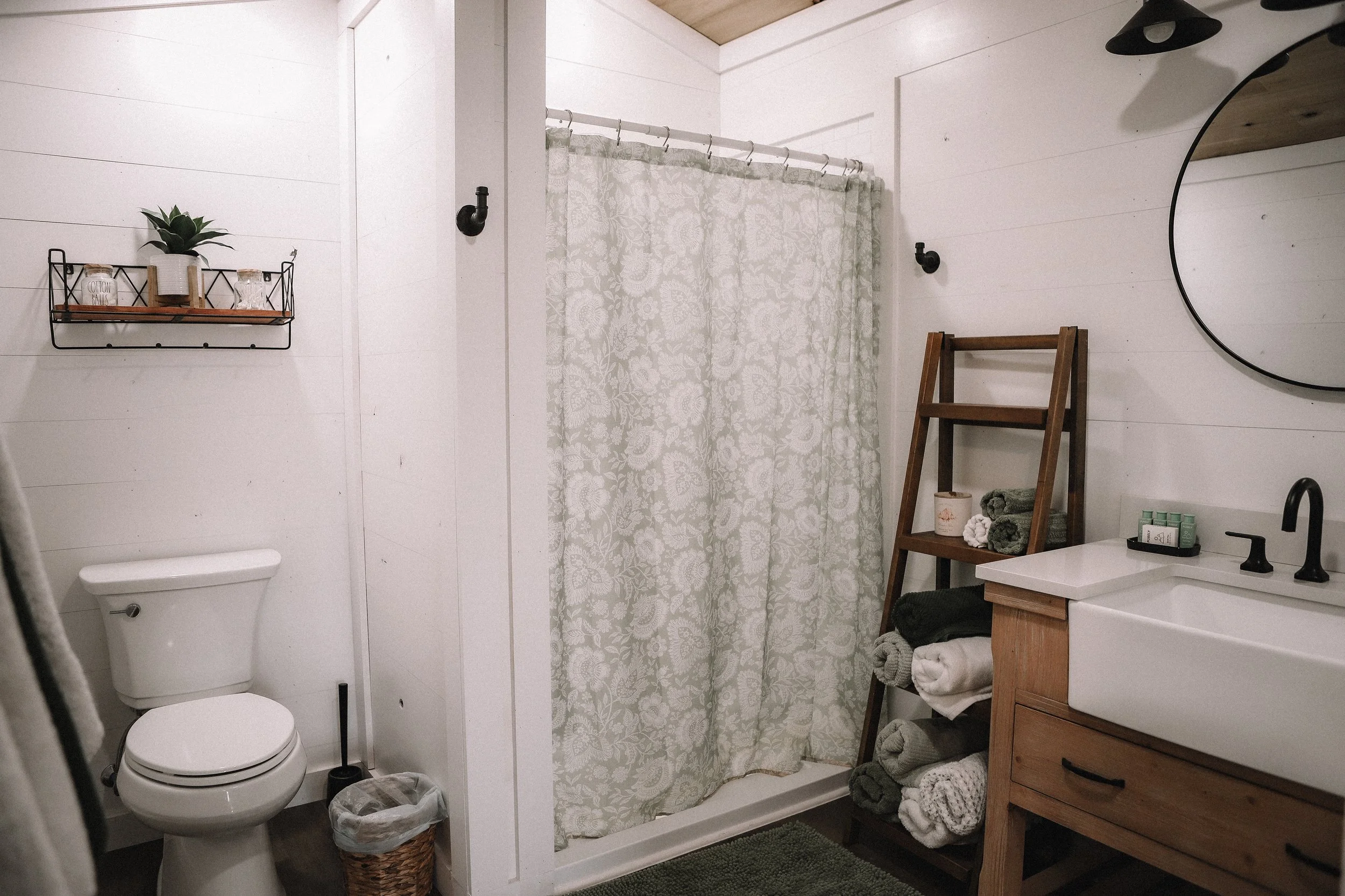 Shower at lodging accommodations