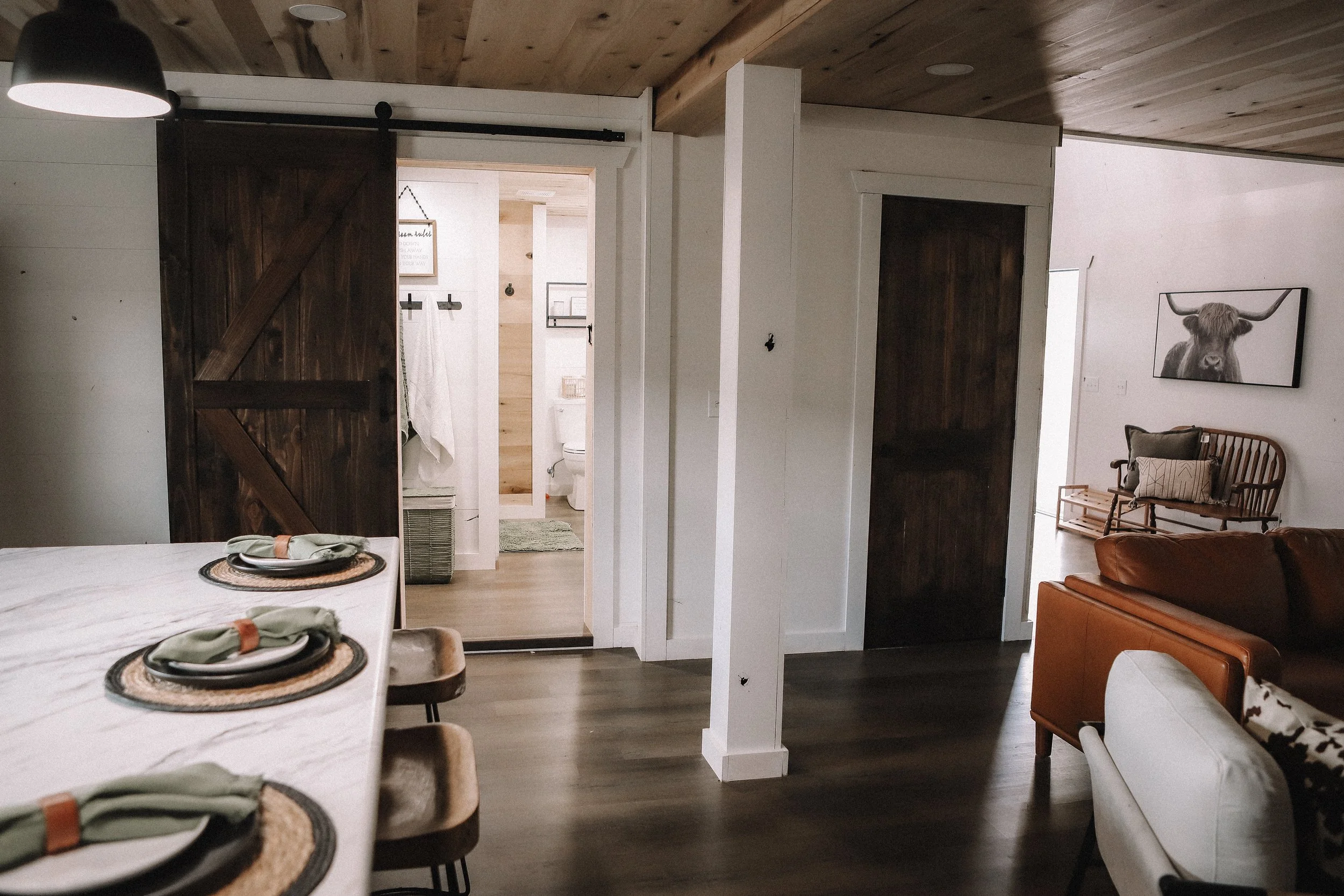 Dining area at lodging accommodations