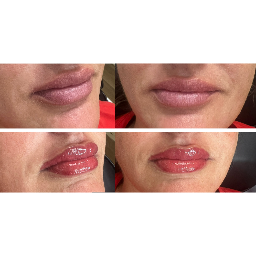 PMU lip blushing by Kelly Frey