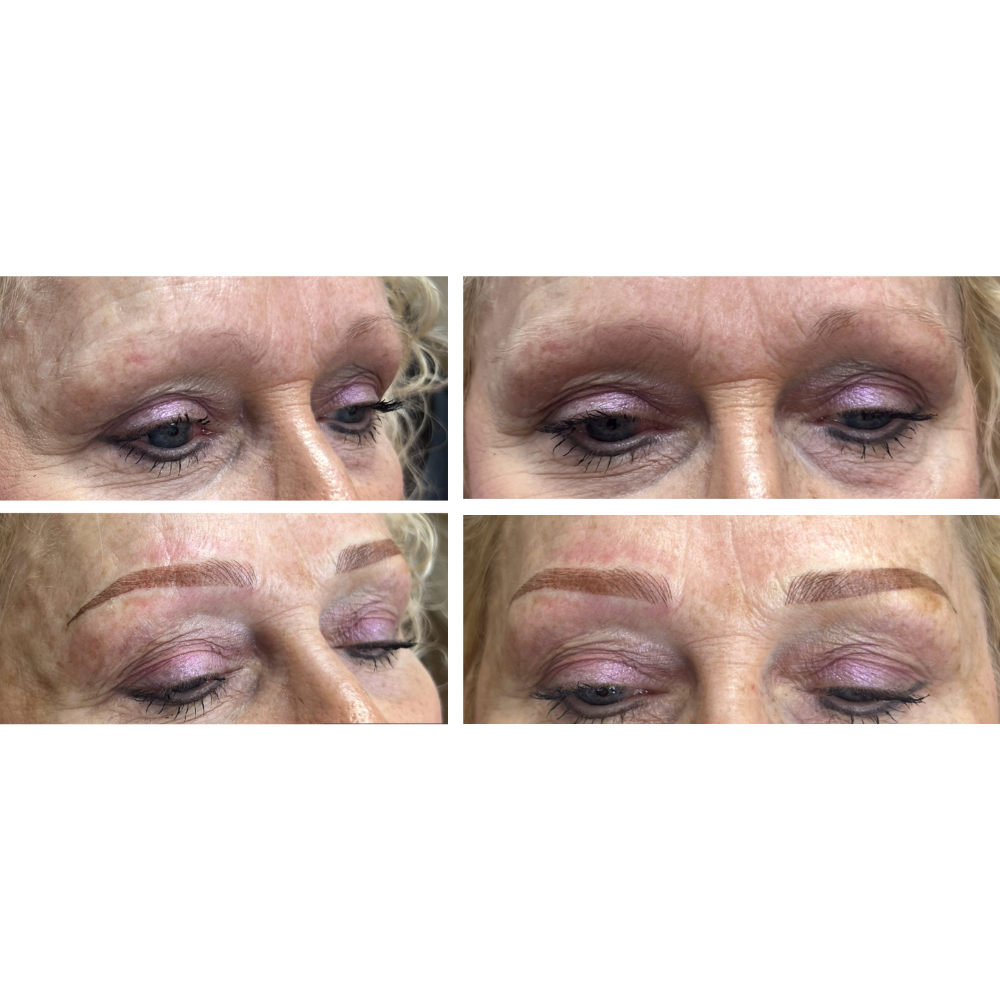 Combo brows before and after