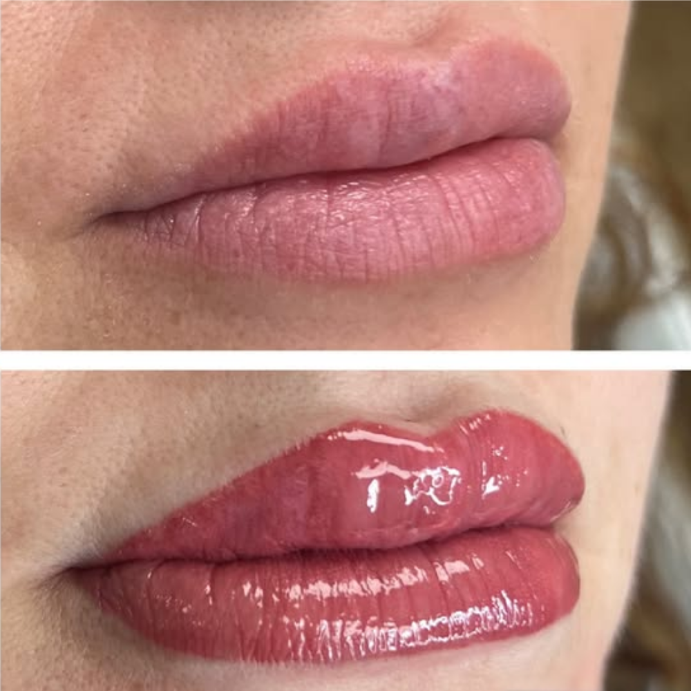 Lip blushing results by Kelly Frey