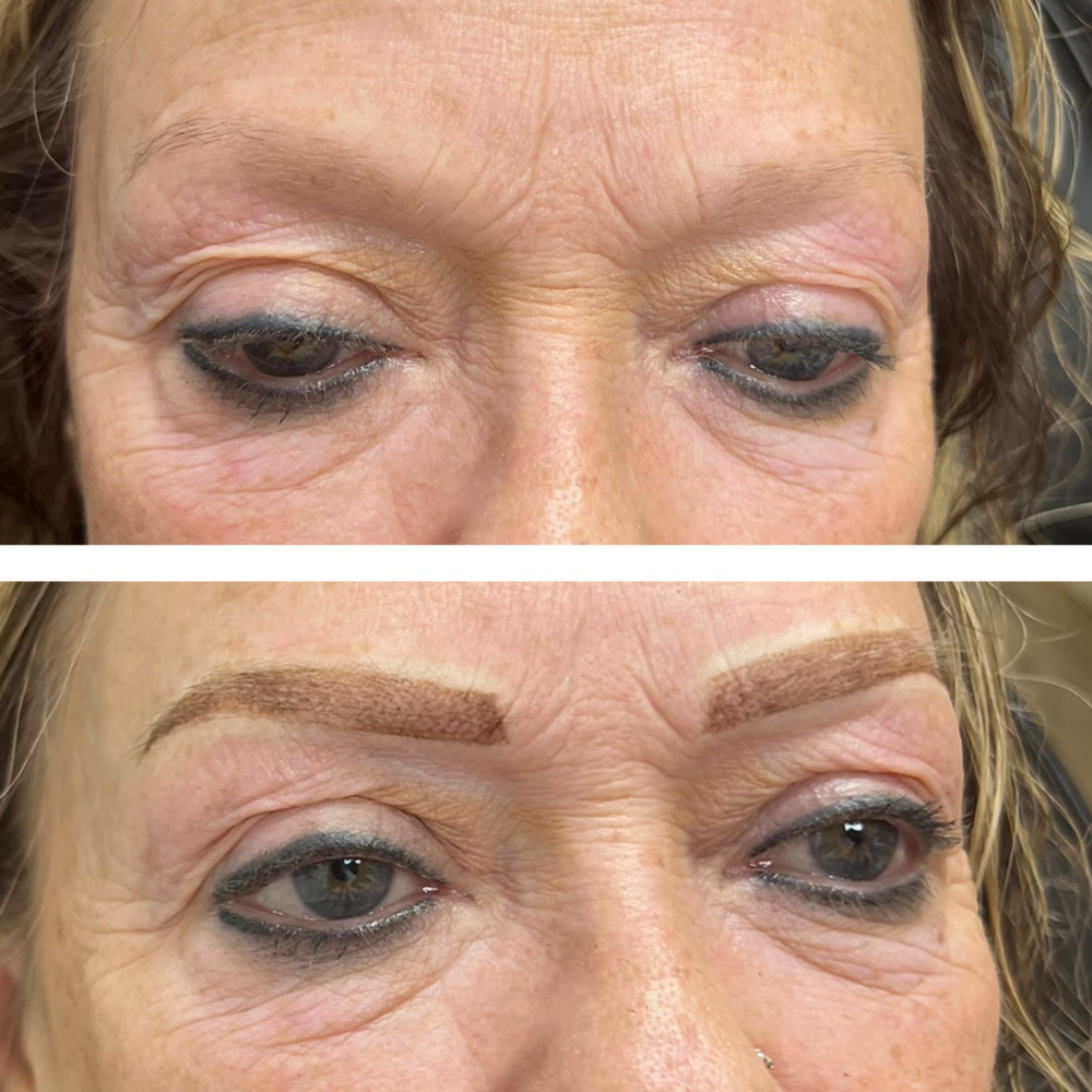 Powder brows permanent makeup