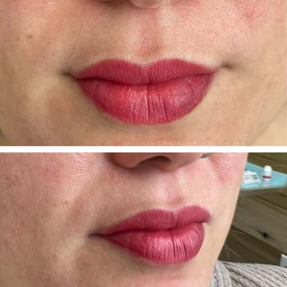 Lip blushing permanent makeup