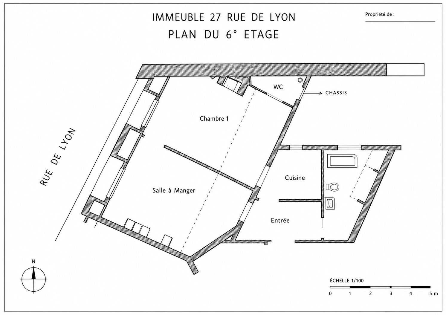 Plan du 6ᵉ étage