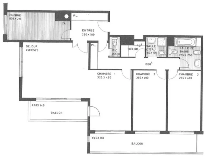 Plan de l'appartement