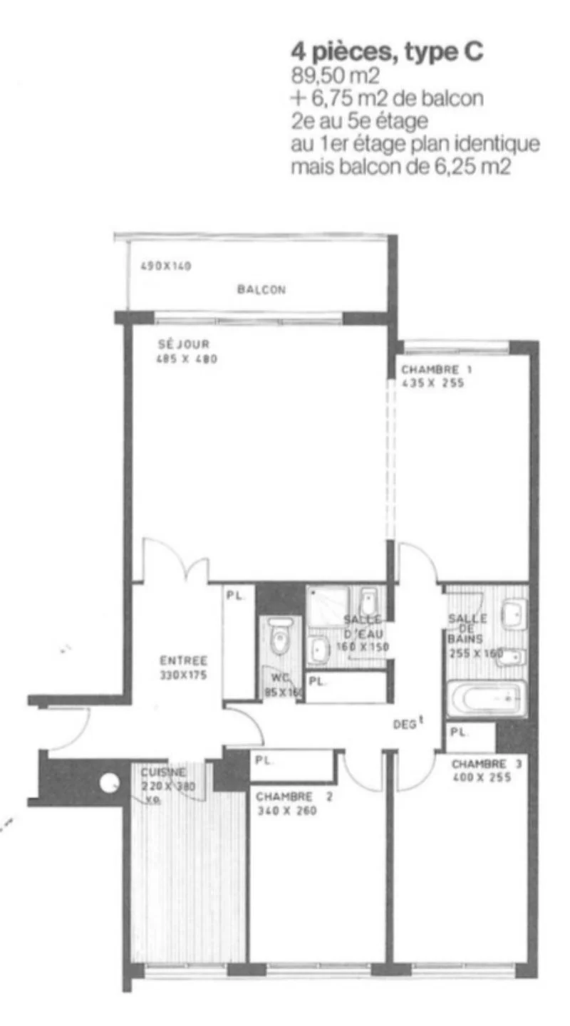 Plan de l'appartement