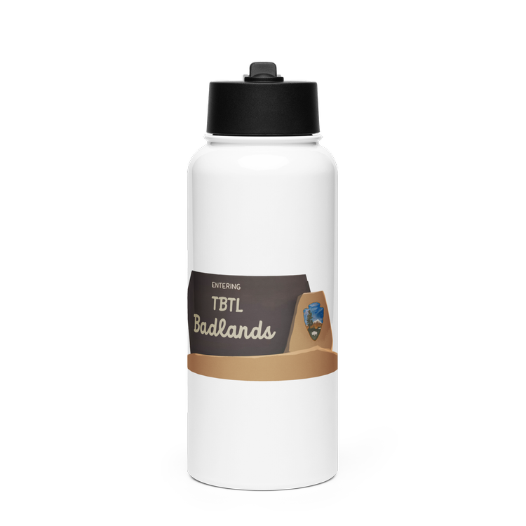 A TBTL Badlands water bottle. 