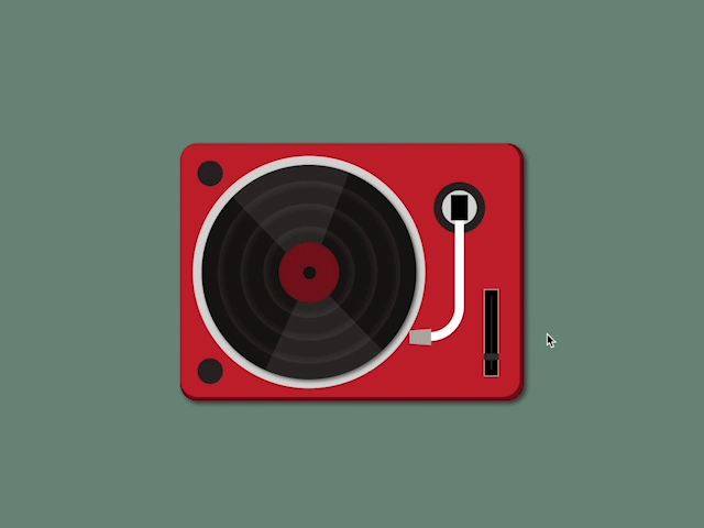 Animated gif of an illustrated record player 
