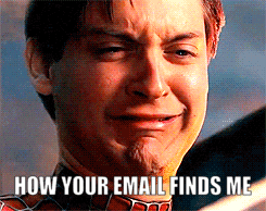 Animated GIF of Toby McGuire as Spiderman crying
