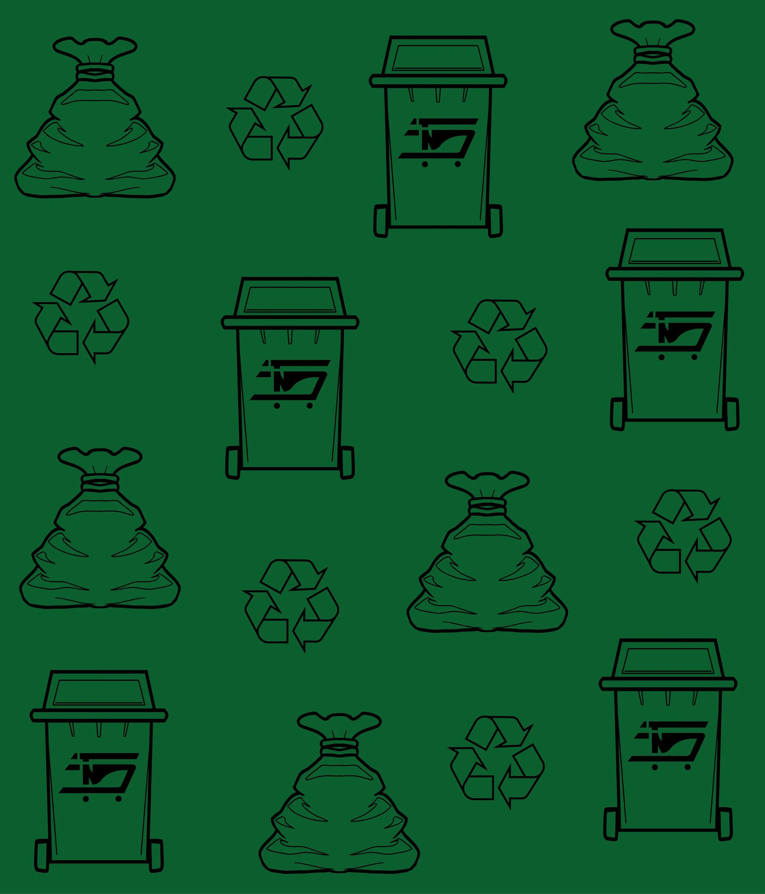 TrashNDash brand pattern