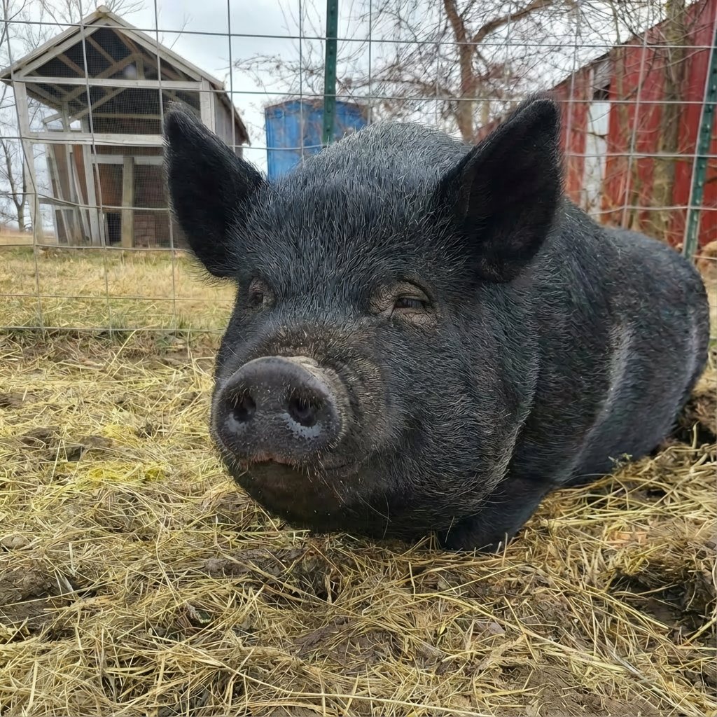 Benji resting peacefully at Ahimsa Safe Haven