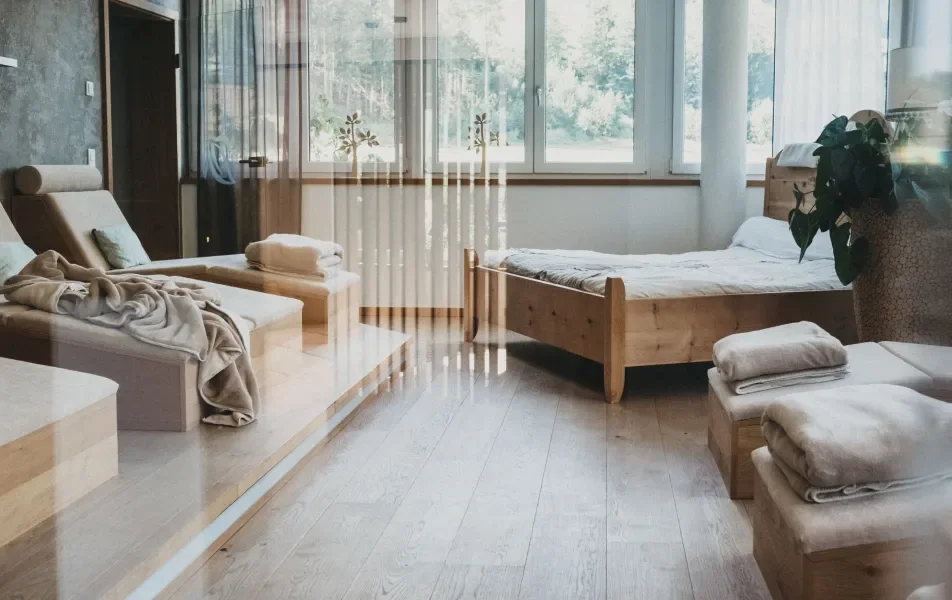 Ruheraum mit Bergblick