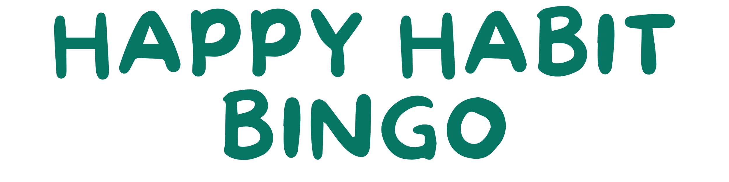Happy Habit Bingo