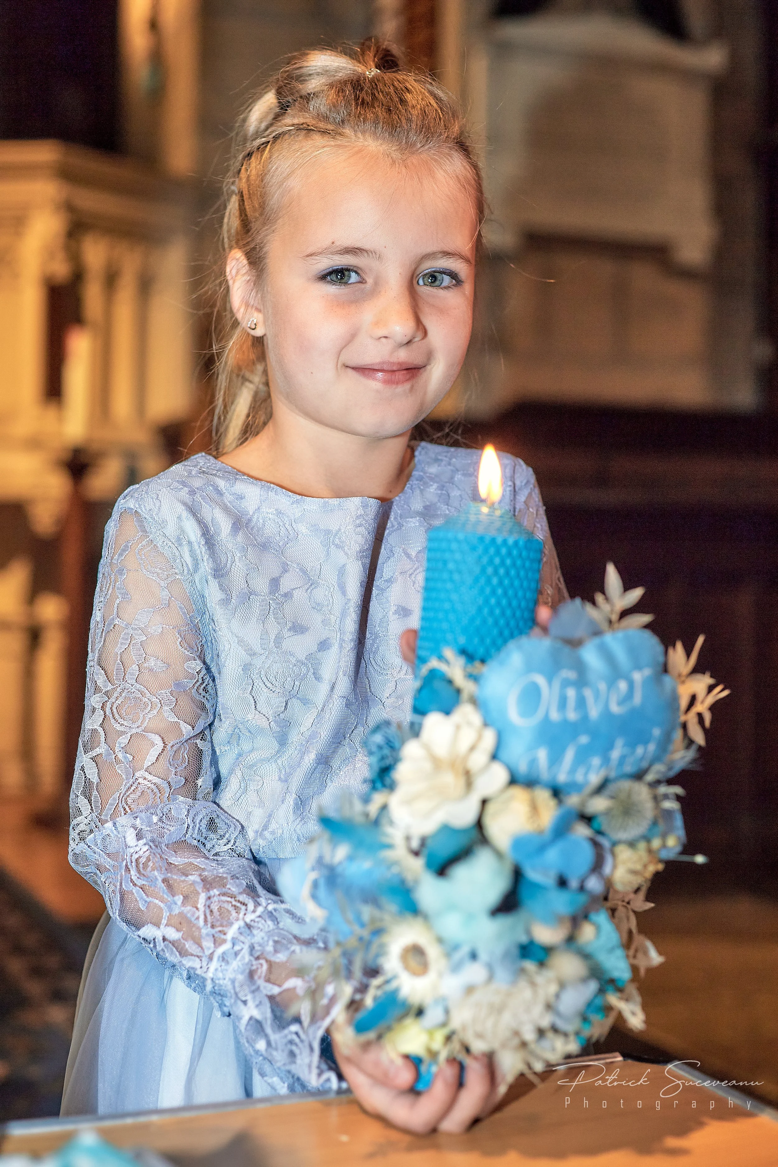 Family moments at christening