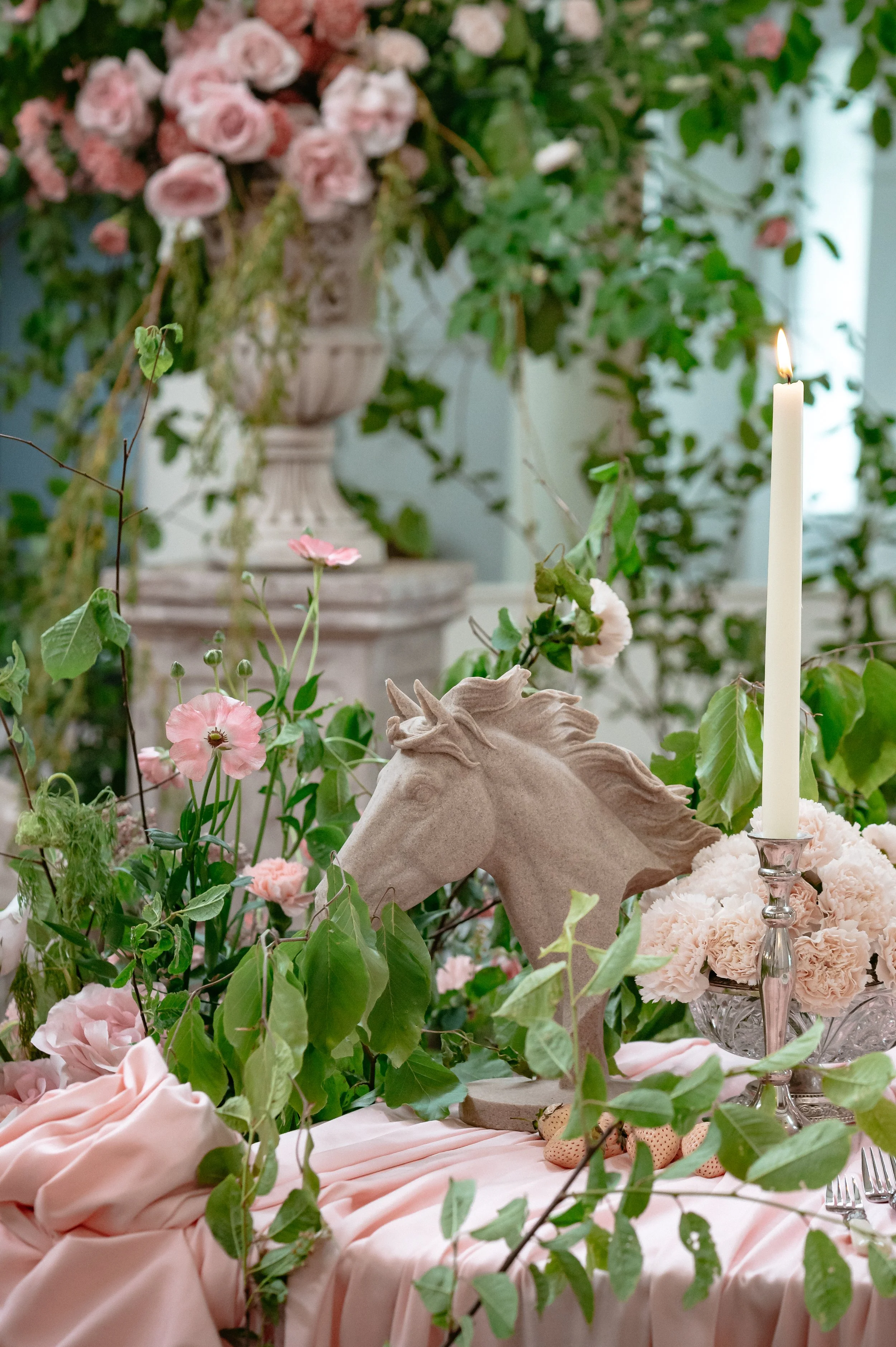 Fine detail of bridal preparation